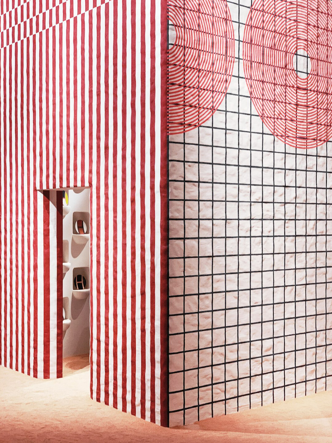 On air light glowing red above a studio door
