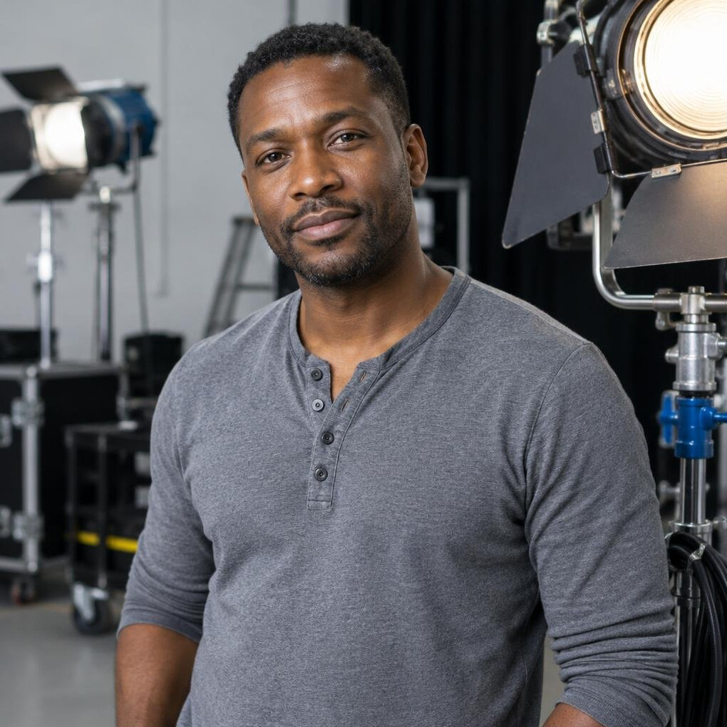 Portrait of a Black British man in his 30s with short hair